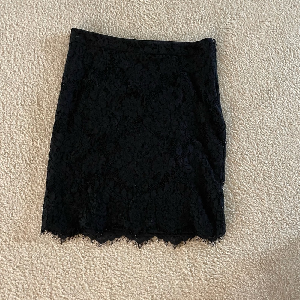 Black Lace Pencil Skirt